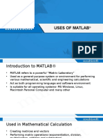 Uses of Matlab