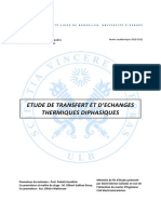 Etude de Transfert Et D Echanges Thermiques Diphasiques