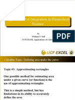 Applications of Integration in Biomedical Science: by William T. Self UCF EXCEL Applications of Calculus