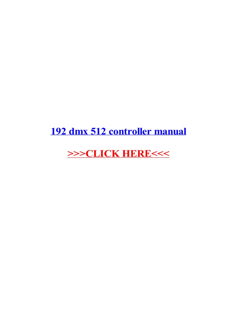192 Dmx 512 Controller Manual Media Technology Computing
