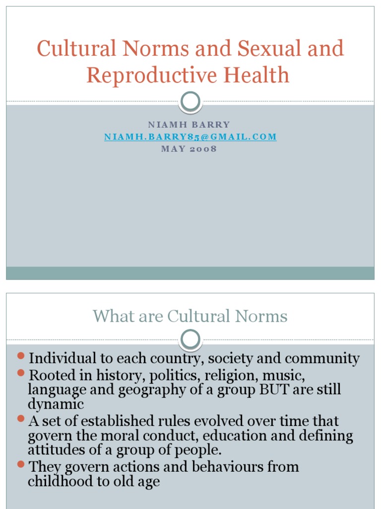 Cultural Norms Impacting Sexual Health | PDF | Reproductive Health ...