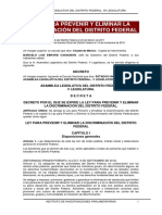 Ley Para Prevenir y Eliminar La Discriminación Del Distrito Federal