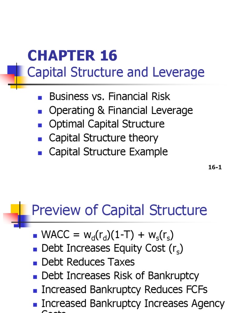 Capital Structure and Financial Leverage | PDF | Capital Structure ...