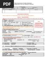 High Commission of India Visa Application Form