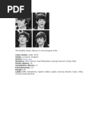 The Beatles Studio Albums in Chronological Order