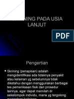 Skrining Pada Usia Lanjut