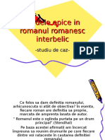 Modele Epice in Romanul Romanesc Interbelic