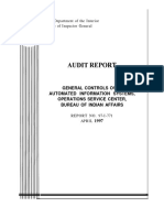 Audit Report: General Controls Over Automated Information Systems, Operations Service Center, Bureau of Indian Affairs