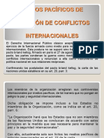 Medios Pacíficos de Solución de Conflictos Internacionales