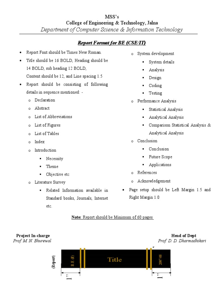 BE CSE/IT Report Format Guide | PDF | Digital Technology | Computing