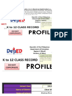 (K To 12 - DO 8, S. 2015) Auto - Class Record Max. 50 Pupils