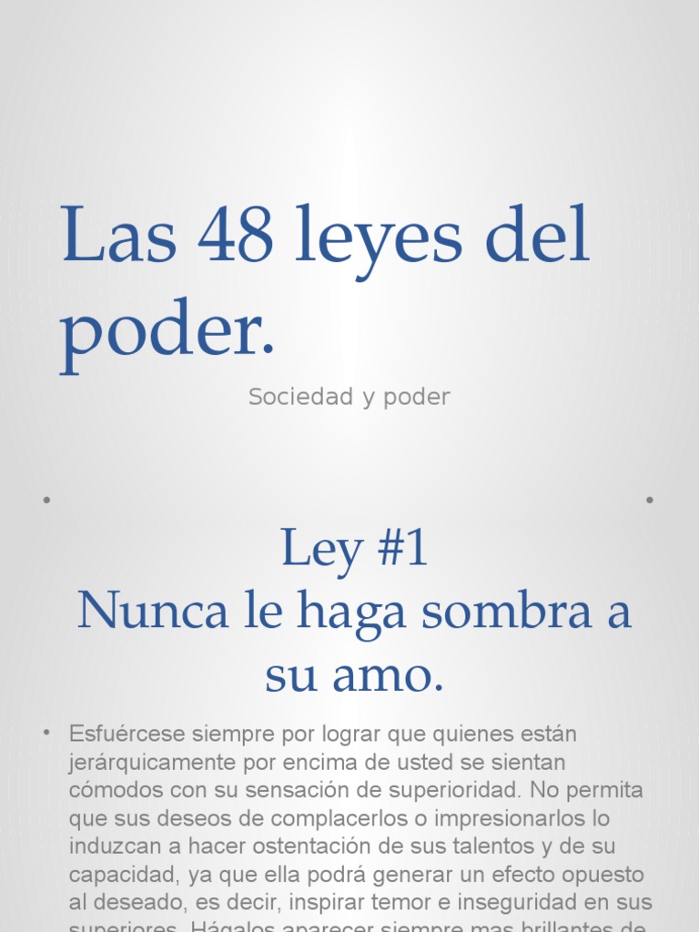 Resumen De Las 48 Leyes Del Poder - 1696320591