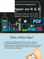 White Paper On R and D