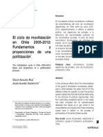 El Ciclo de Movilización en Chile 2005-2012: Fundamentos y Proyecciones de Una Politización