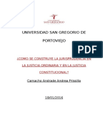 Construcción jurisprudencia justicia ordinaria y constitucional Ecuador