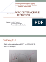 Calibração de Termopar e Termistor