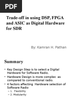 Trade-Off in Using DSP, FPGA and ASIC As Digital Hardware For SDR