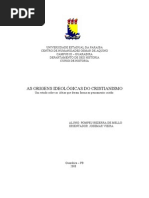 as origens ideologicas do cristianismo - Um estudo sobre as  idéias que deram forma ao pensamento cristão 