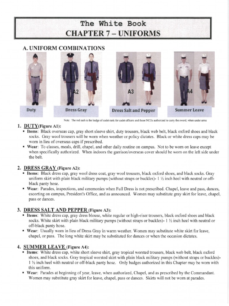 Citadel Uniform Regulations 2015 | PDF