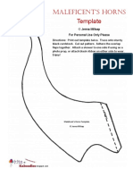 Maleficent's Horns Template PDF