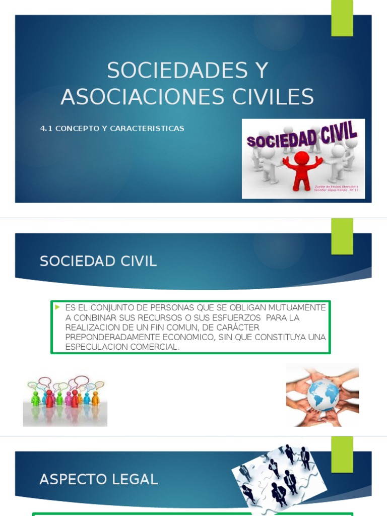 Sociedades y Asociaciones Civiles presentacion | Compañía de
