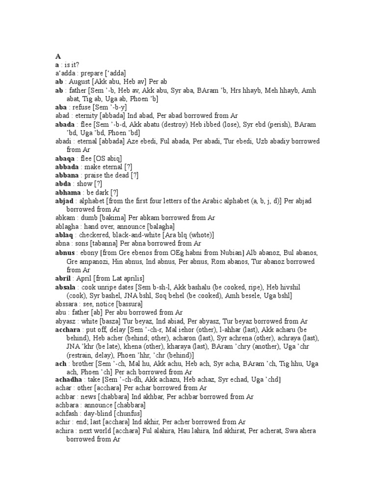 Arabi MoLi Agaraadhi