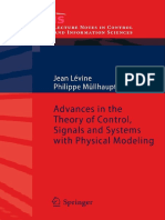 Advances in the Theory of Control Signals and Systems With Physical Modeling Lecture Notes in Control and Information Sciences 407