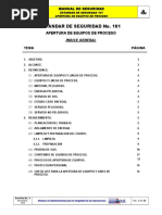 Apertura de Equipos de Proceso