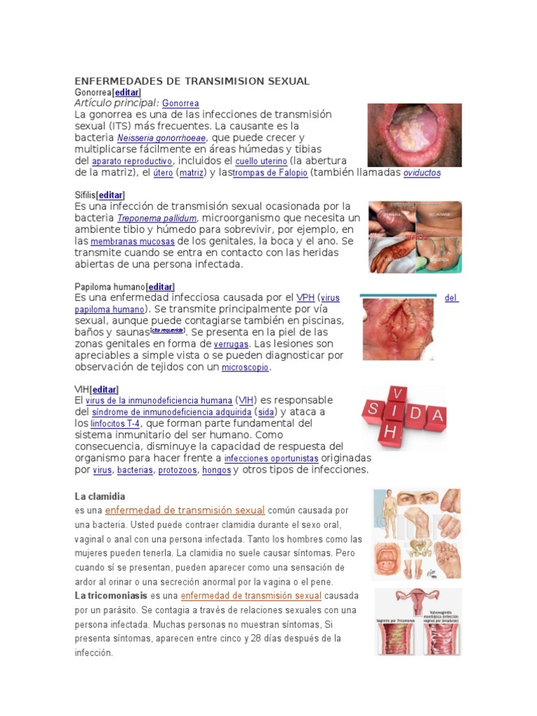 Enfermedades de Transmision Sexual ETS | PDF | Infección transmitida ...
