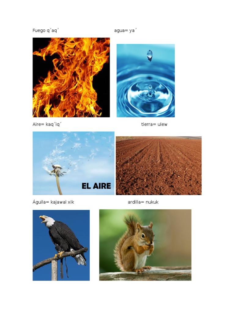 Elementos de La Naturaleza en Kaqchikel | PDF