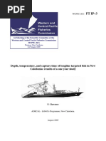 Depth, Temperature, And Capture Time of Longline Targeted Fish in New Caledonia Results of a One Year Study