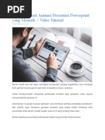 Download Cara Membuat Animasi Presentasi Powerpoint Yang Menarik Dan Cantik by NaufalAmin SN308699693 doc pdf