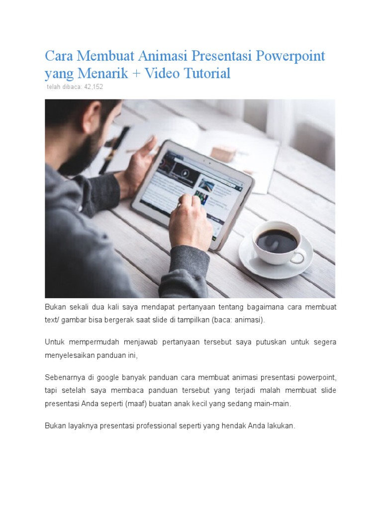  Cara  Membuat  Animasi  Presentasi Powerpoint  Yang  Menarik  