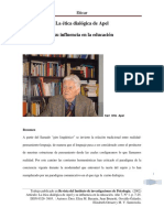 La Etica Dialogica de Apel y Su Influencia en La Educacion