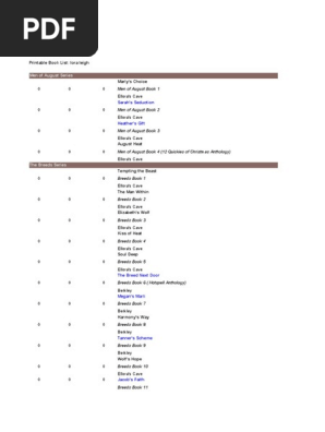 Lora Leigh Printable Book List