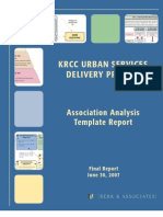 KRCC Urban Services Delivery Project: Association Analysis Template Report