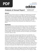 Analysis of Annual Report:: Abstract