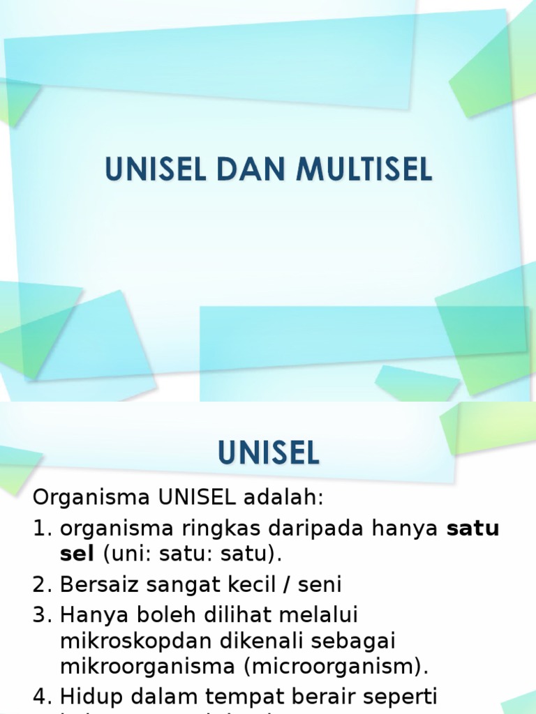 Unisel Dan Multisel | PDF
