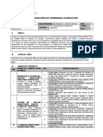 Silabus ModeladoSILABUS MODELADO TRIDIMENSIONAL - PDF Tridimensional