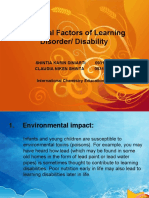 External Factor of Learning Disorder