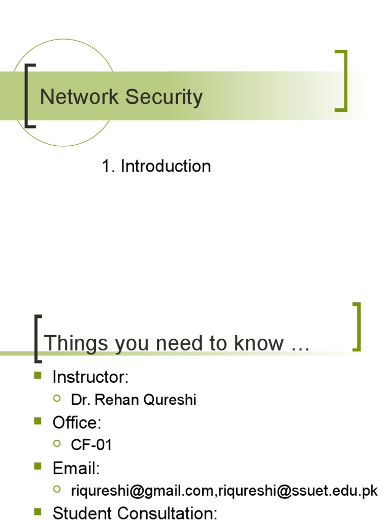 Introduction to Network Security | PDF | Computer Security | Security