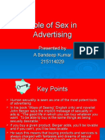 Role of Sex in Advertising