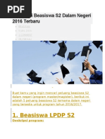 Download Informasi Beasiswa S2 Dalam Negeri 2016 Terbaru by triyadirikky SN308788393 doc pdf