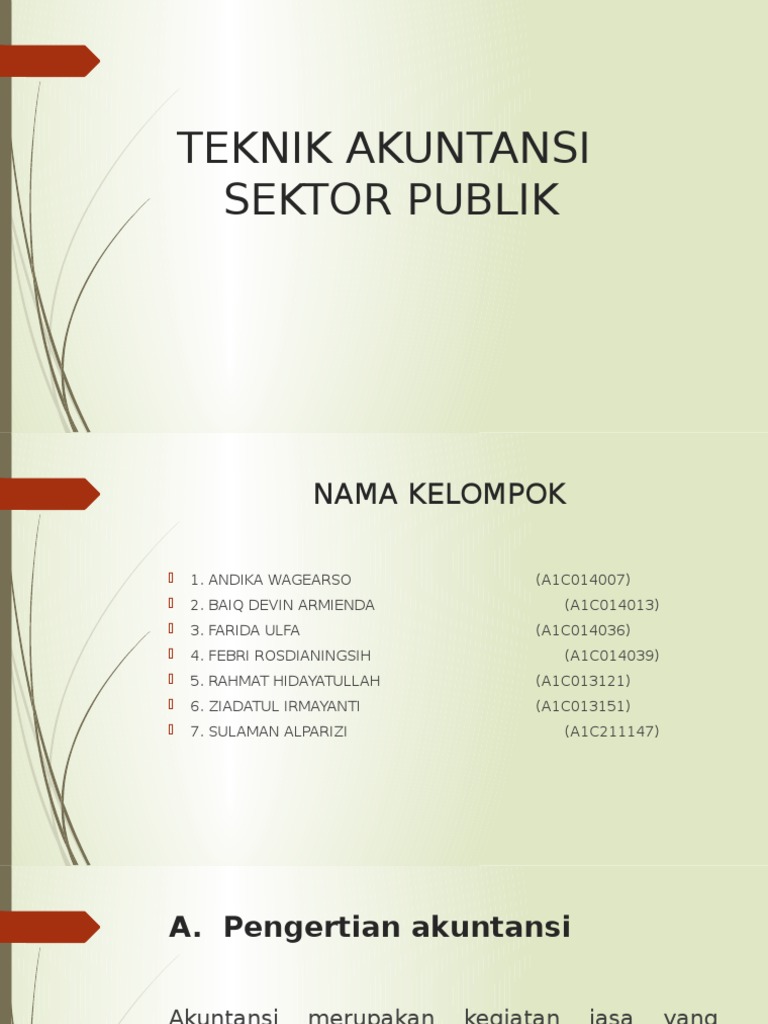 Ppt Akuntansi Sektor Publik Teknik Akuntansi Sektor Publik