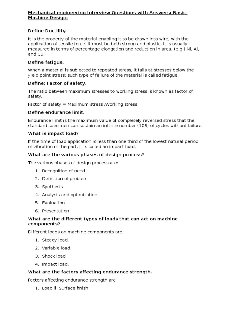 250 MECHANICAL ENGINEERING INTERVIEW QUESTIONS PDF visual data 7