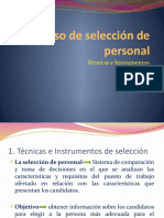 El Proceso de Selección de Personal. Técnicas e Instrumentos