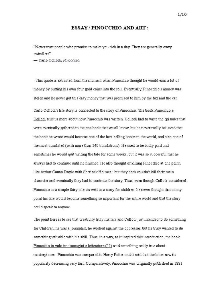 Pinocchio problem and solution picture