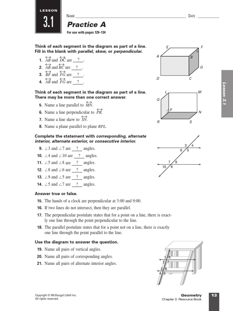 Angles And Parallel Lines Worksheet Answers Promotiontablecovers