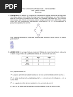 Análise Combinatória e Probabilidade. Exercícios