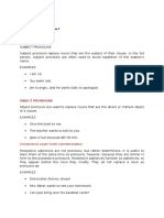 Pronouns & Narrative Tense